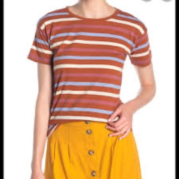 MADEWELL Whisper Cotton Crewneck Tee In Stripe medium - Picture 5 of 6
